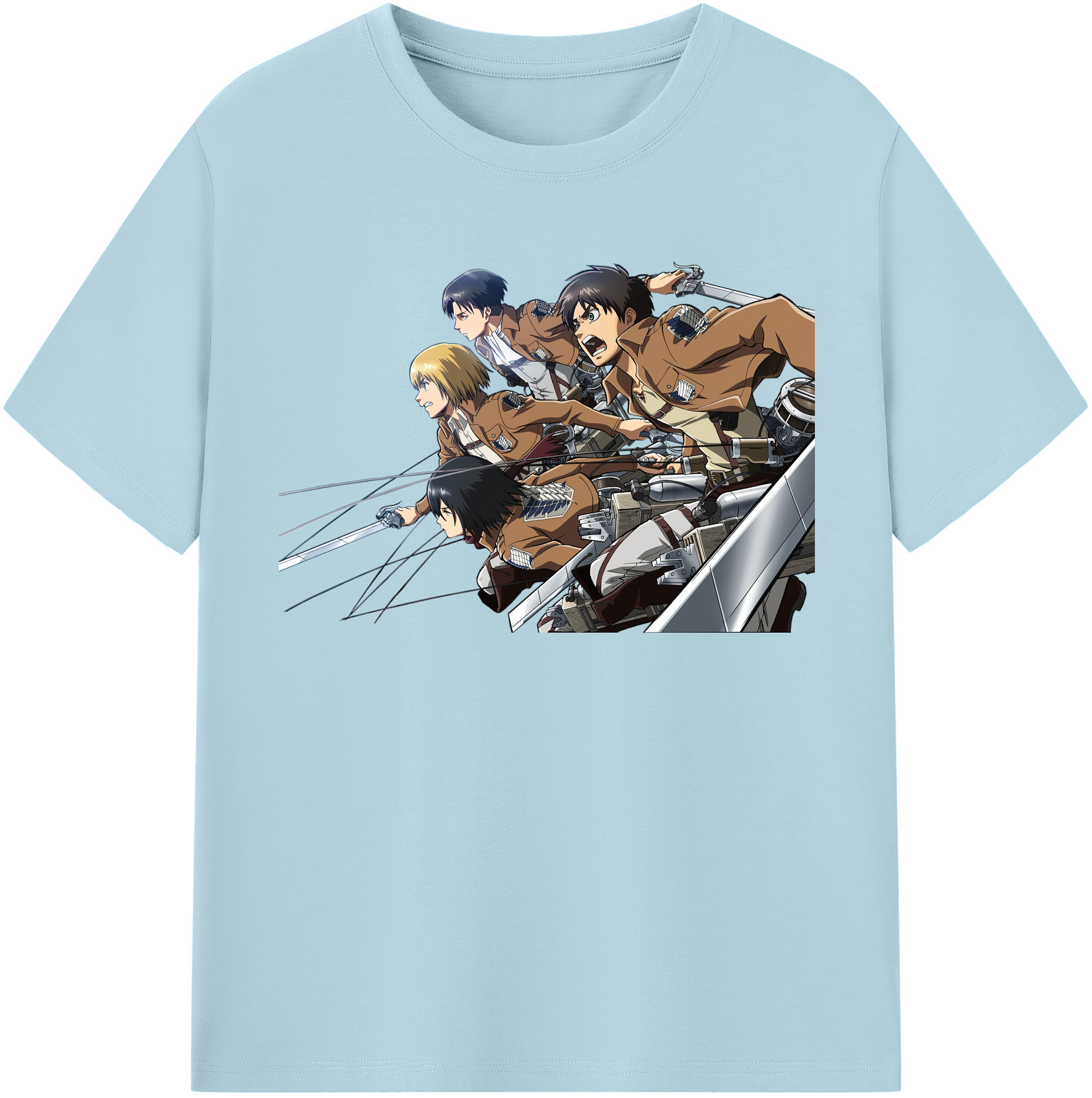 （画像用） 進撃の巨人 Attack on Titan 綿100％半袖Tシャツ（フロントプリント）